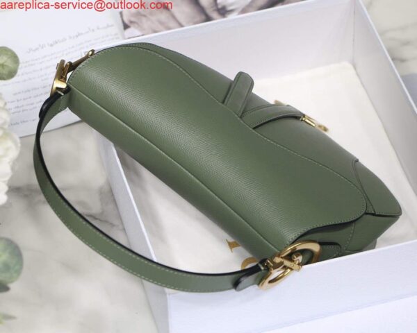 Replica Dior M0446 Saddle Bag Dior Calfskin Bag Green 9