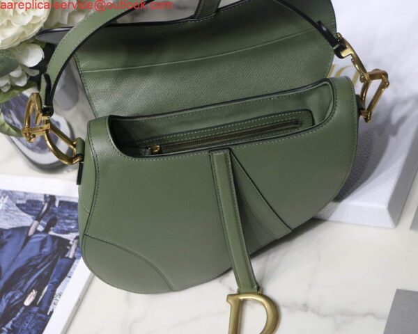 Replica Dior M0446 Saddle Bag Dior Calfskin Bag Green 10