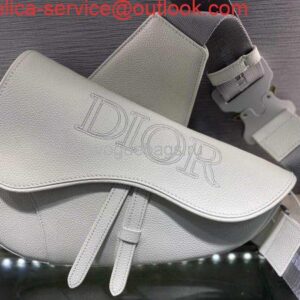 Replica Dior M0446 Saddle Bag Dior Calfskin Bag White 2