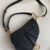 Replica Dior M0455 Saddle Bag With Strap Black Cross-Stitch Embroidery