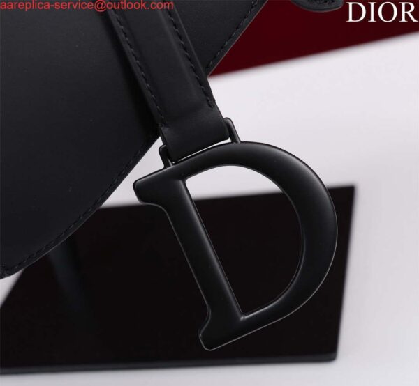 Replica Dior M0455 Saddle Bag With Strap Black Ultramatte Calfskin Black Hardware 8