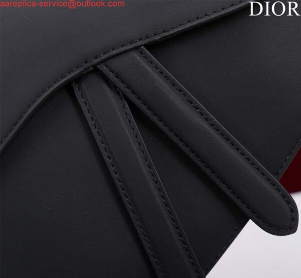 Replica Dior M0455 Saddle Bag With Strap Black Ultramatte Calfskin Black Hardware 9