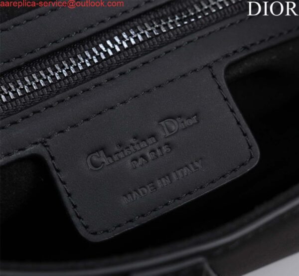 Replica Dior M0455 Saddle Bag With Strap Black Ultramatte Calfskin Black Hardware 10