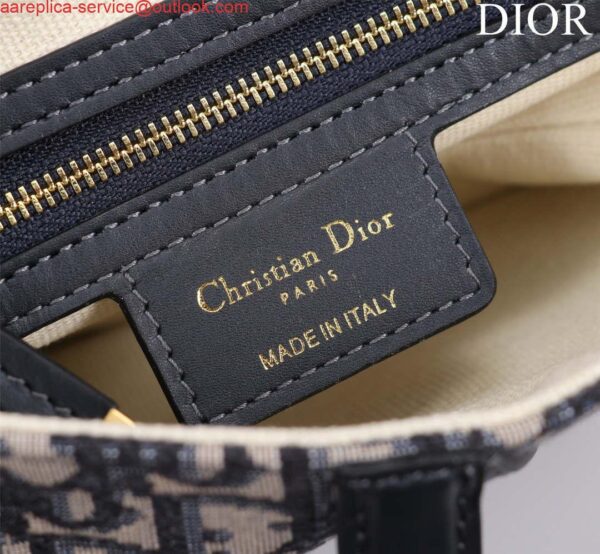 Replica Dior M0455 Saddle Bag With Strap Blue Dior Oblique Jacquard 8