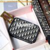 Replica Dior Diorama Wallet On Chain WOC Pouch in black Studded Lambsk