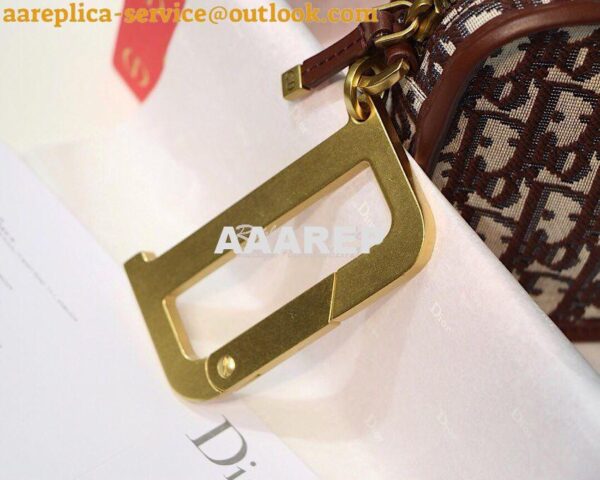 Replica Dior Diorquake Clutch in Oblique Brown Canvas 4