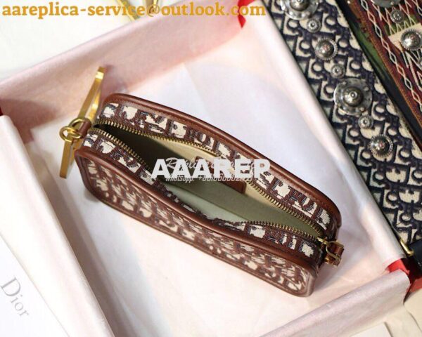 Replica Dior Diorquake Clutch in Oblique Brown Canvas 7