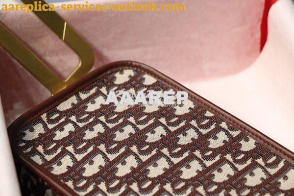 Replica Dior Diorquake Clutch in Oblique Brown Canvas 9