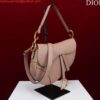 Replica Dior M0455 Saddle Bag With Strap Pink Cross-Stitch Embroidery