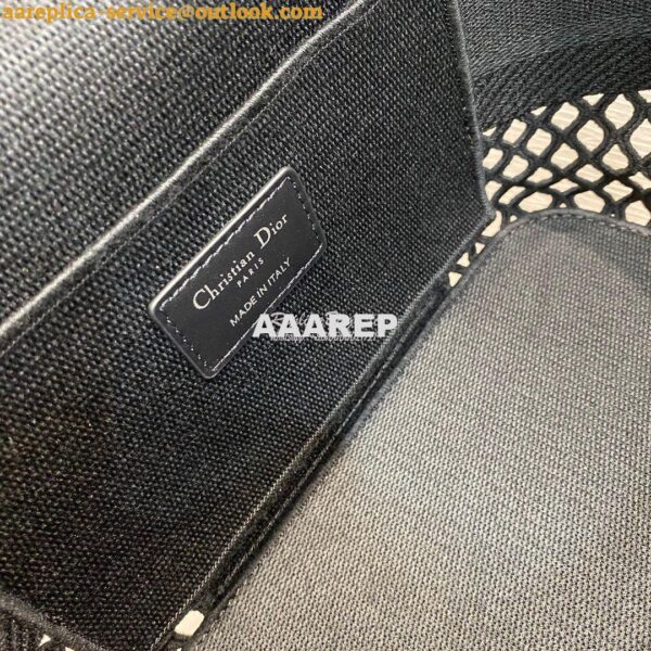 Replica Dior DiorTravel Vanity Case Bag S5480 Black Mesh Embroidery 9