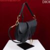 Replica Dior M0455 Saddle Bag With Strap Ultramatte Calfskin White & Black 2