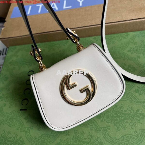 Replica Gucci 698635 Gucci Blondie Mini card case wallet White 5