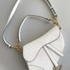 Replica Dior M0455 Saddle Bag With Strap White Cross-Stitch Embroidery