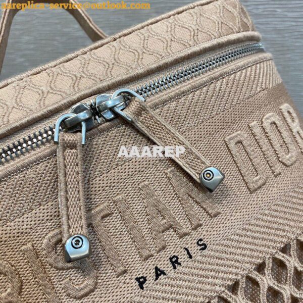 Replica Dior DiorTravel Vanity Case Bag S5480 Pink Mesh Embroidery 5