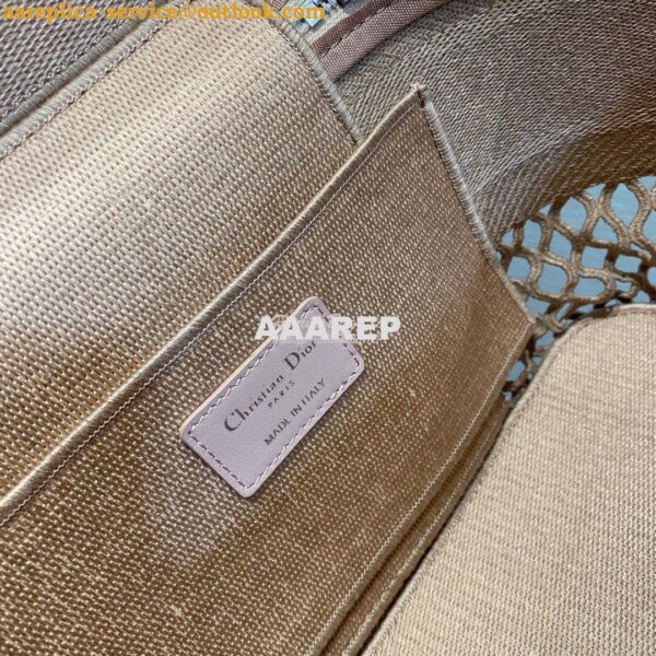 Replica Dior DiorTravel Vanity Case Bag S5480 Pink Mesh Embroidery 10