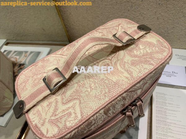 Replica Dior DiorTravel Vanity Case Bag S5480 Pink Toile de Jouy Embro 5