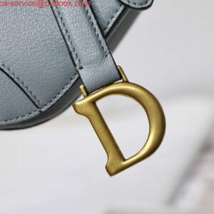 Replica Dior M6008 Bag Saddle Super Mini Bag Cowhide Leather Light Blue 2