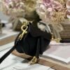 Replica Dior S5685 Micro Saddle Bag With Strap Scarlet Blue Goatskin 2