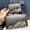 Replica Dior Elite Messenger Pouch Black Smooth Calfskin And Dior Obli