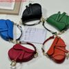 Replica Dior S5685 Micro Saddle Bag With Strap Scarlet Gray Goatskin