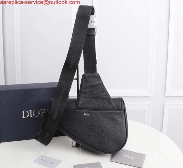 Replica Dior 1ADPO093 Saddle Men Bag Grained Calfskin Black 5