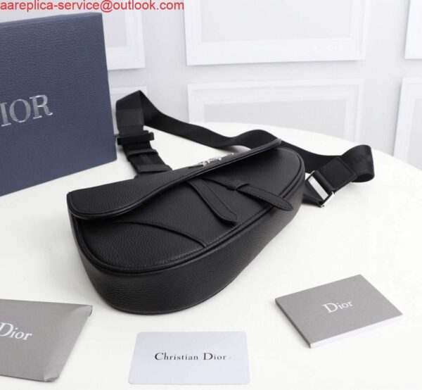 Replica Dior 1ADPO093 Saddle Men Bag Grained Calfskin Black 5