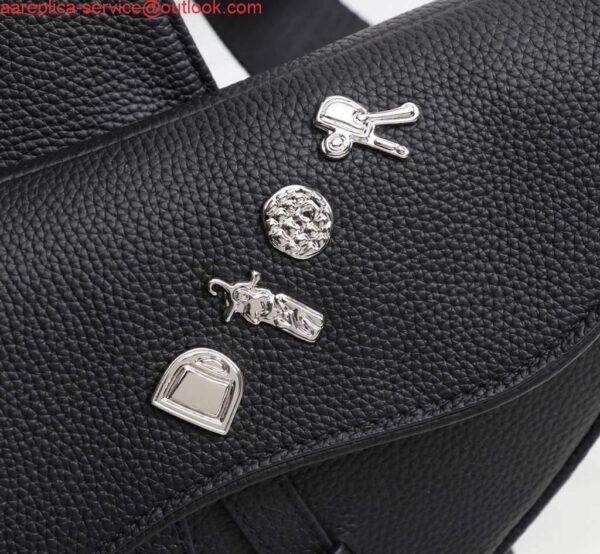 Replica Dior 1ADPO093 Saddle Men Bag Grained Calfskin Black 6