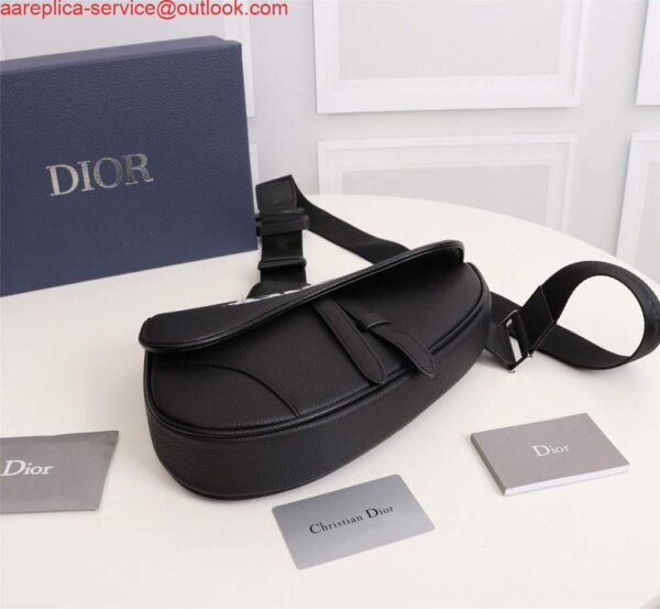 Replica Dior 1ADPO093 Saddle Men Bag Grained Calfskin Black 4