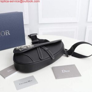 Replica Dior 1ADPO093 Saddle Men Bag Grained Calfskin Black 2