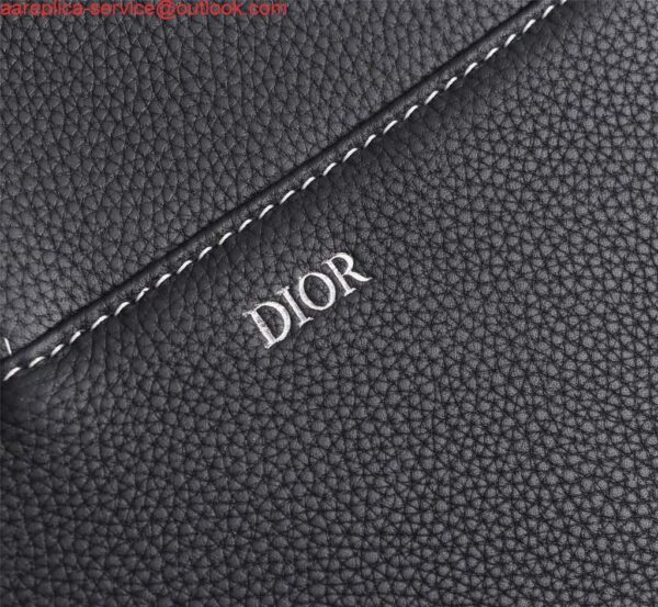 Replica Dior 1ADPO093 Saddle Men Bag Grained Calfskin Black 6