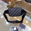 Replica Dior 1ADPO223 Saddle Belt Bag Dior Oblique Galaxy Leather Black