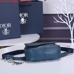 Replica Dior 1ADPO223 Saddle Belt Bag Leather Blue 2