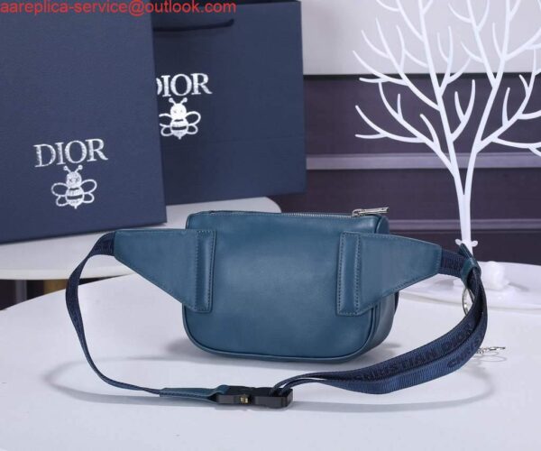 Replica Dior 1ADPO223 Saddle Belt Bag Leather Blue 3