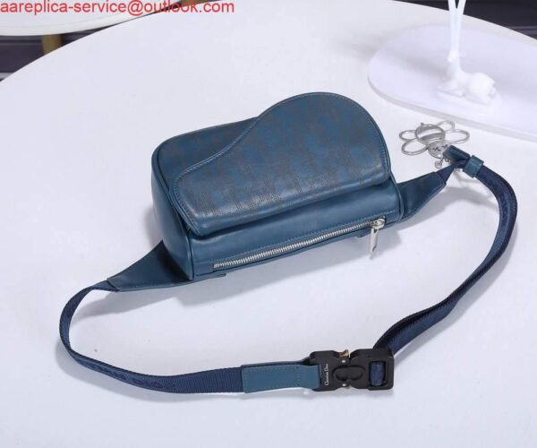 Replica Dior 1ADPO223 Saddle Belt Bag Leather Blue 6