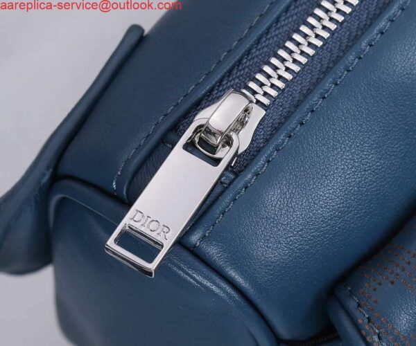 Replica Dior 1ADPO223 Saddle Belt Bag Leather Blue 7