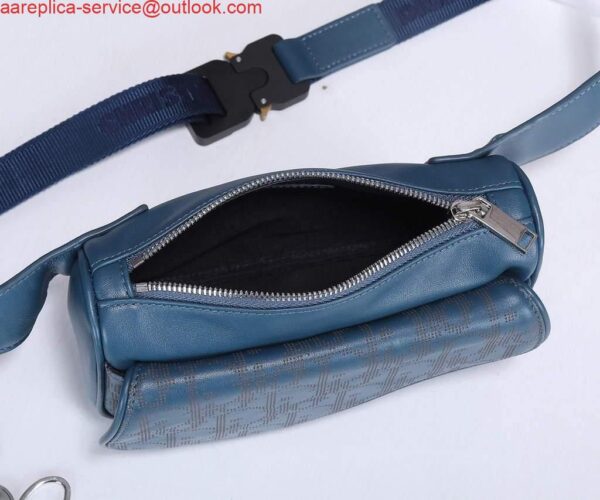 Replica Dior 1ADPO223 Saddle Belt Bag Leather Blue 7