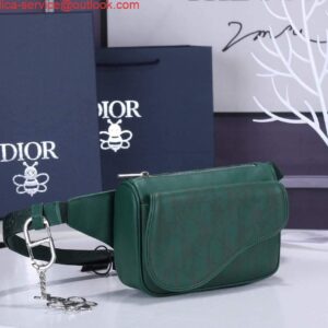 Replica Dior 1ADPO223 Saddle Belt Bag Leather Green