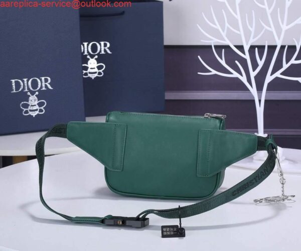 Replica Dior 1ADPO223 Saddle Belt Bag Leather Green 4