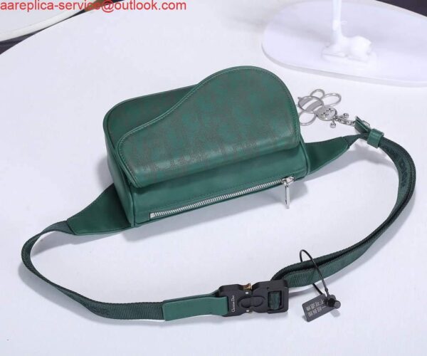 Replica Dior 1ADPO223 Saddle Belt Bag Leather Green 5