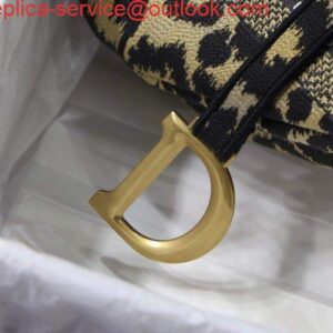 Replica Dior M0446 Dior Saddle Bag Beige Multicolor Mizza Embroidery 2