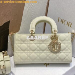 Replica Dior Lady D-Joy Bag Patent Cannage Calfskin M0540O Latte