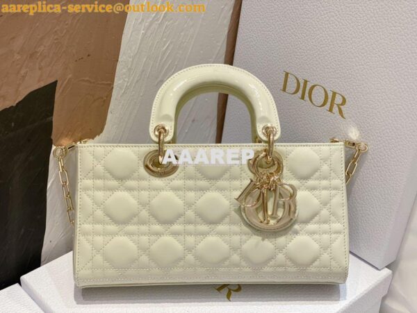 Replica Dior Lady D-Joy Bag Patent Cannage Calfskin M0540O Latte 5