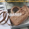 Replica Dior Lady D-Joy Bag Pink Quilted-Effect Lambskin with Ornament