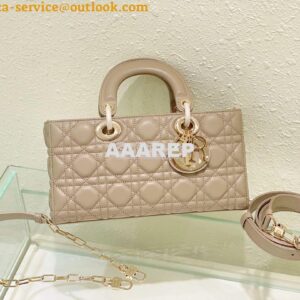 Replica Dior Lady D-Joy Bag Sand Beige Cannage Lambskin M0540O