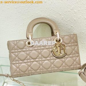 Replica Dior Lady D-Joy Bag Sand Beige Cannage Lambskin M0540O 2