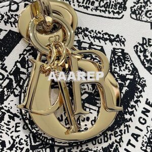 Replica Dior Lady D-Joy Bag White and Black Plan de Paris Printed Calf 2