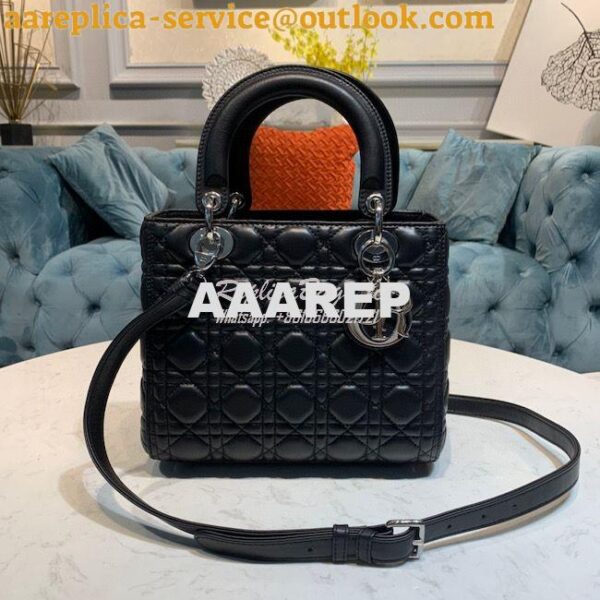 Replica Dior Lady Dior Flap Cover Medium Quilted in Cannage Lambskin L 3