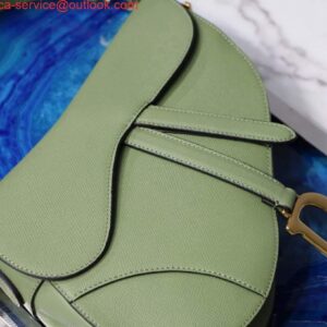 Replica Dior M0446 Dior Saddle Bag M0447 Light Green Grained Calfskin