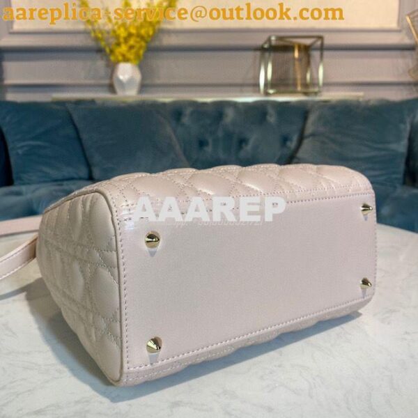 Replica Dior Lady Dior Medium Flap Cover Quilted in Cannage Lambskin L 11