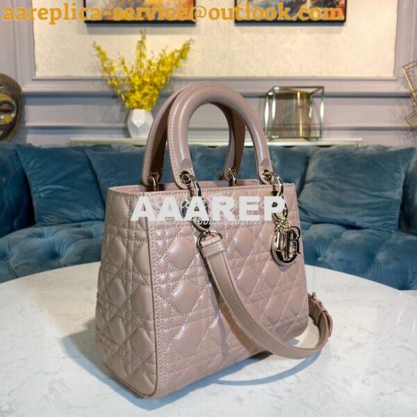Replica Dior Lady Dior Medium Flap Cover Quilted in Cannage Lambskin L 2